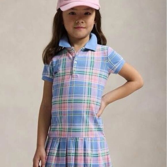 Polo Ralph Lauren Plaid Dress Girls Size 4 - Picture 2 of 6